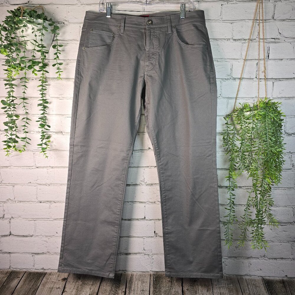 MENS UNTUCKit GRAY RELAXED FIT GRAY PANTS SIZE 36 X 30 EUC